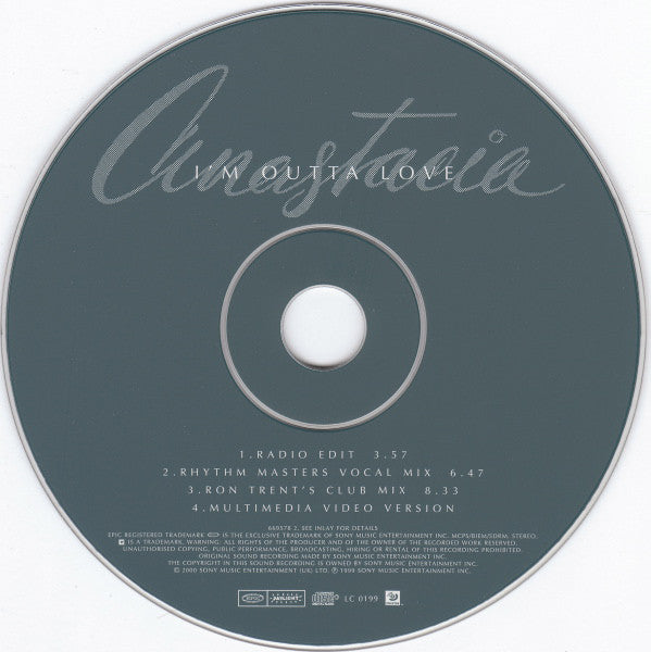 Anastacia : I'm Outta Love (CD, Single, Enh)