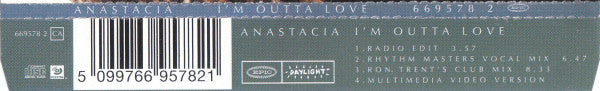 Anastacia : I'm Outta Love (CD, Single, Enh)