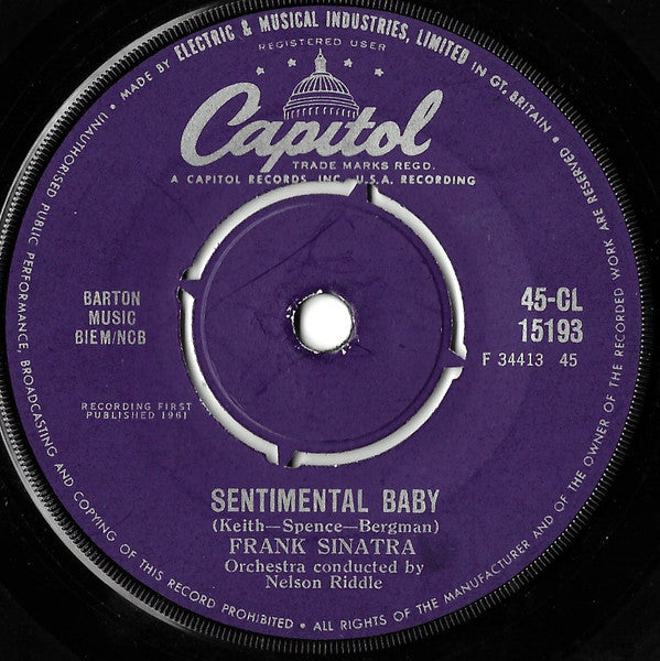 Frank Sinatra : My Blue Heaven / Sentimental Baby (7", Single)
