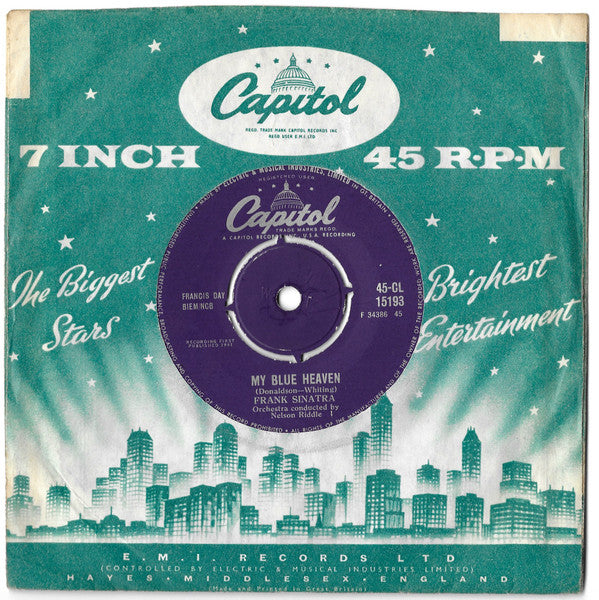 Frank Sinatra : My Blue Heaven / Sentimental Baby (7", Single)