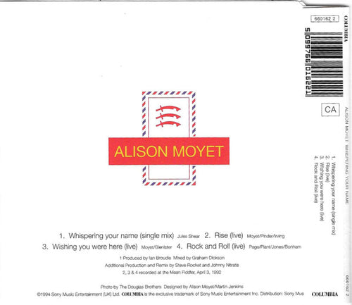 Alison Moyet : Whispering Your Name (CD, Single)