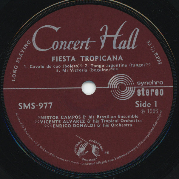 Various : Fiesta Tropicana - Dances From South America (7", EP)