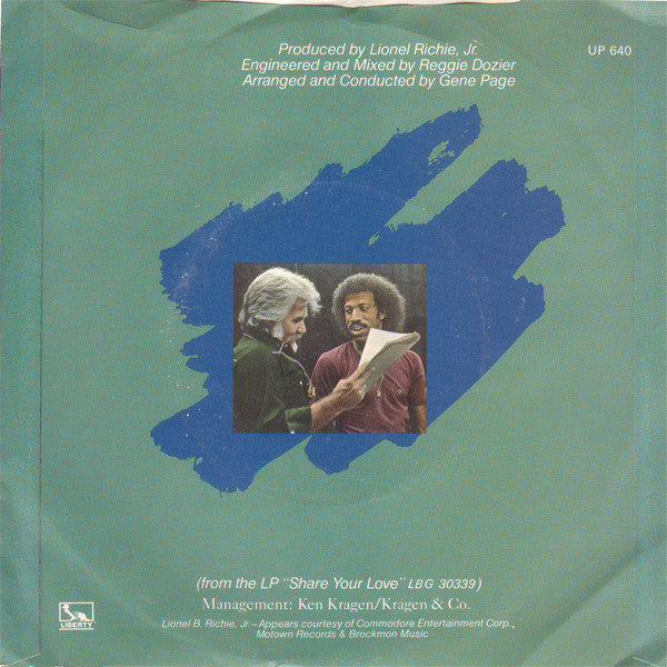 Kenny Rogers : I Don't Need You (7", Single, Sol)
