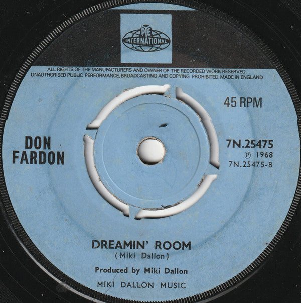 Don Fardon : (The Lament Of The Cherokee) Reservation Indian (7", Single)