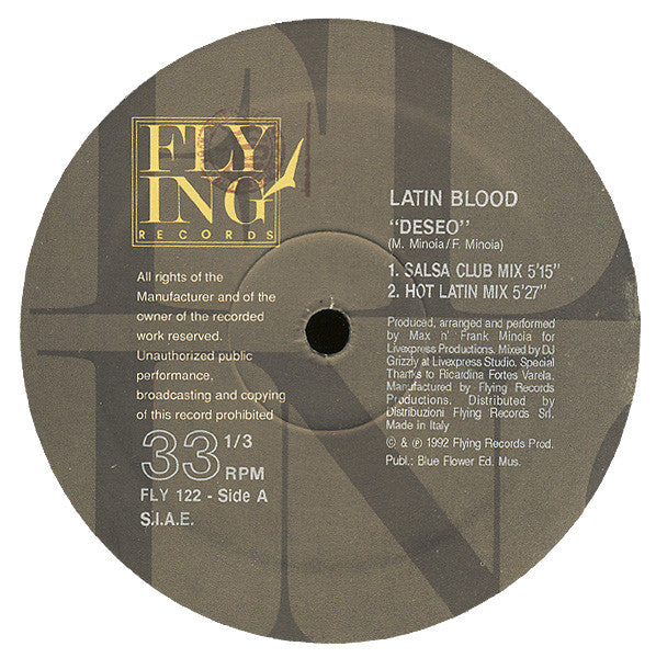 Latin Blood : Deseo (12")