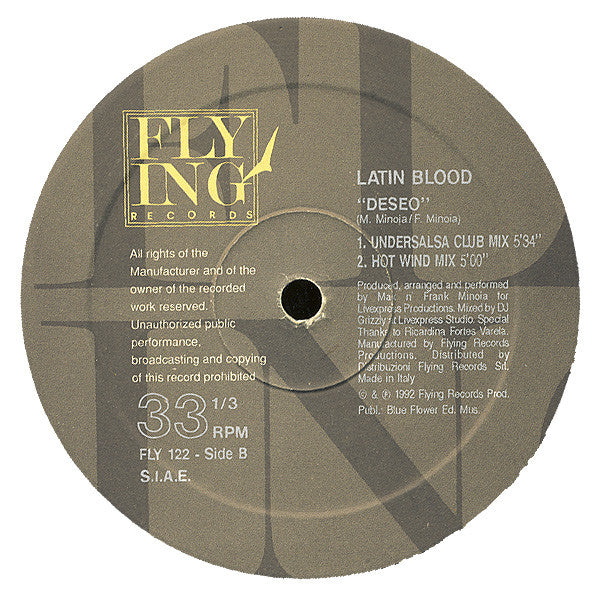 Latin Blood : Deseo (12")
