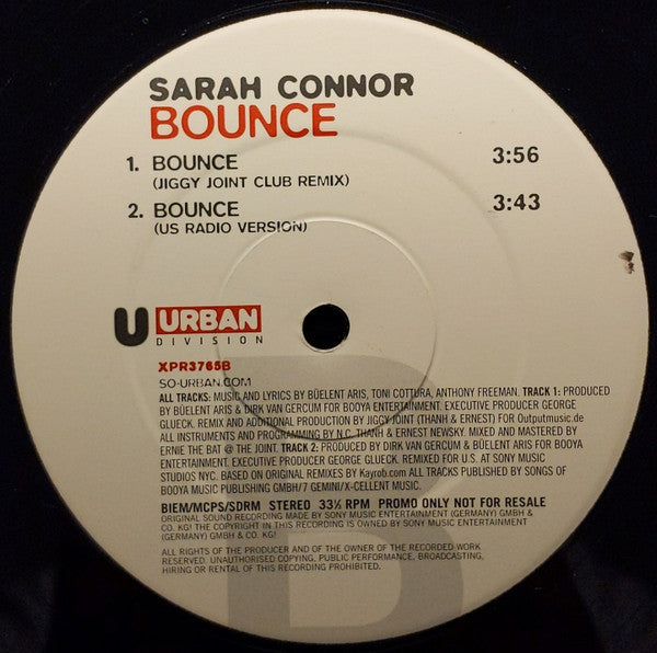 Sarah Connor : Bounce (12", Promo)
