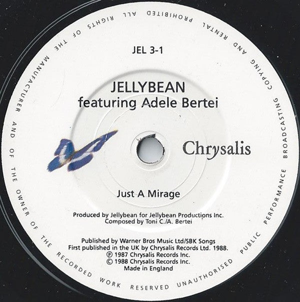 John "Jellybean" Benitez Featuring Adele Bertei : Just A Mirage (7", Single)