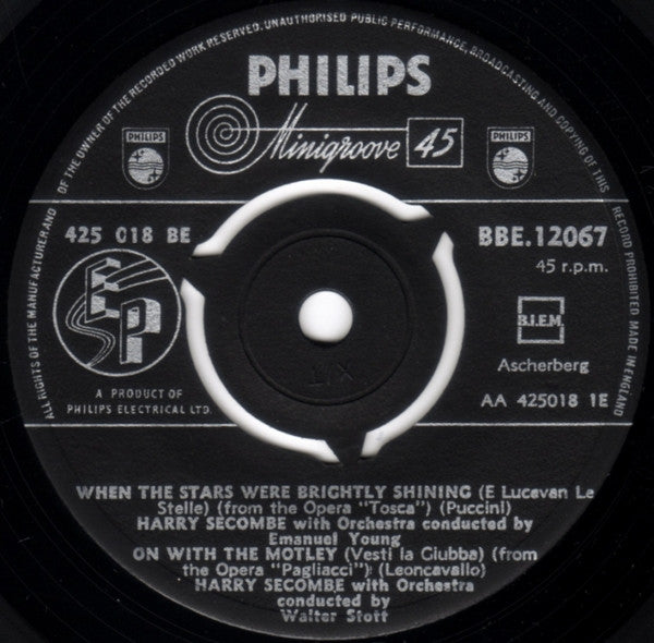 Harry Secombe : When The Stars Were Brightly Shining (7", EP, Mono, RP)