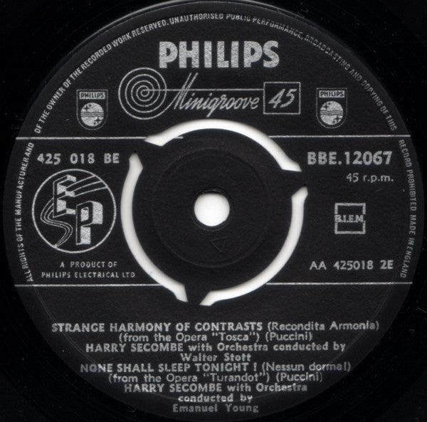 Harry Secombe : When The Stars Were Brightly Shining (7", EP, Mono, RP)