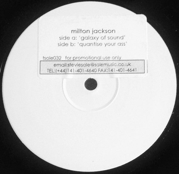 Milton Jackson : Galaxy Of Sound (12", Promo, W/Lbl, Sti)