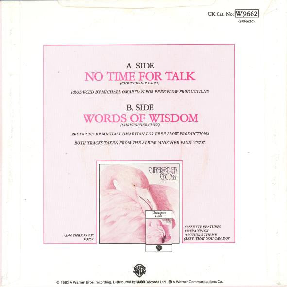 Christopher Cross : No Time For Talk (7")
