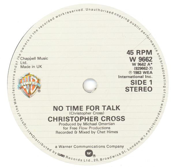 Christopher Cross : No Time For Talk (7")