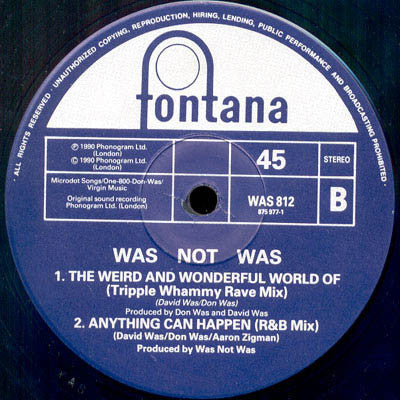 Was (Not Was) : How The Heart Behaves (12", Single)