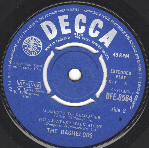 The Bachelors : The Bachelors Volume 2 (7", EP, Mono)