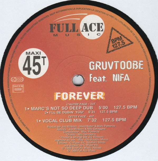 Gruvtoobe Featuring Nifa Spraggins : Forever (12", Maxi)