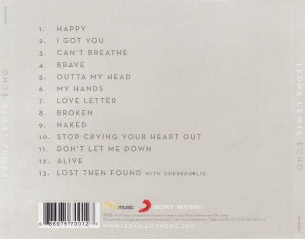 Leona Lewis : Echo (CD, Album)