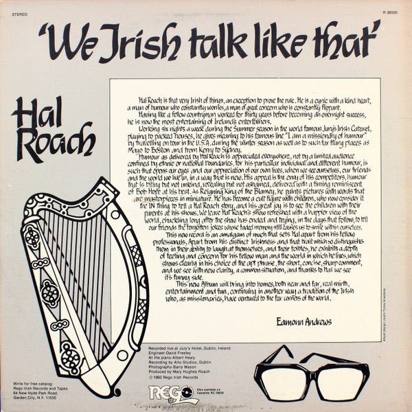Hal Roach : We Irish Talk Like That (LP, Album)