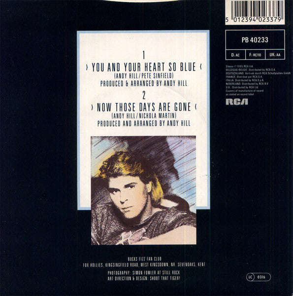 Bucks Fizz : You And Your Heart So Blue (7", Single)