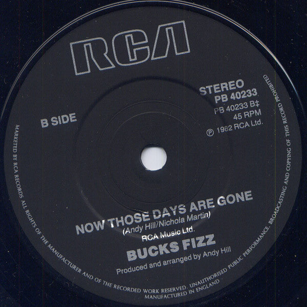 Bucks Fizz : You And Your Heart So Blue (7", Single)