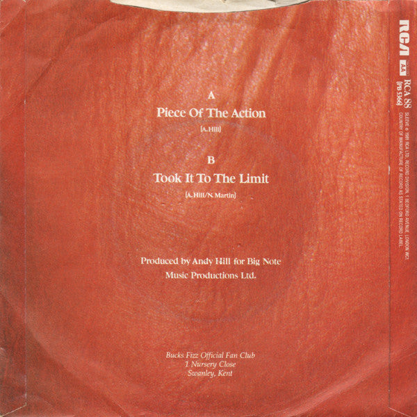 Bucks Fizz : Piece Of The Action (7", Single, Sol)