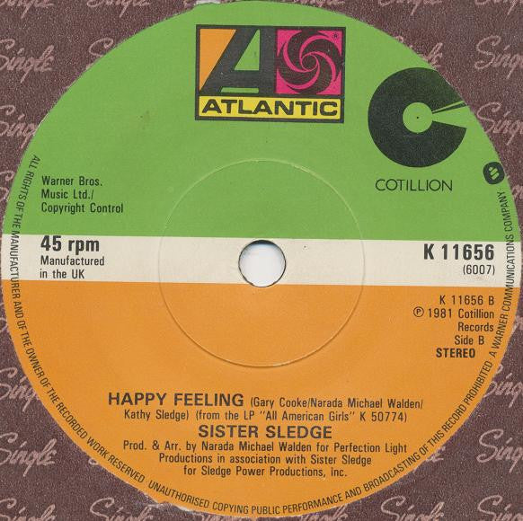Sister Sledge : All American Girls (7", Single)