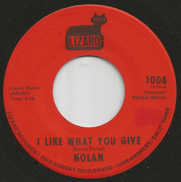 Nolan Porter : I Like What You Give / Somebody's Cryin' (7", Single)