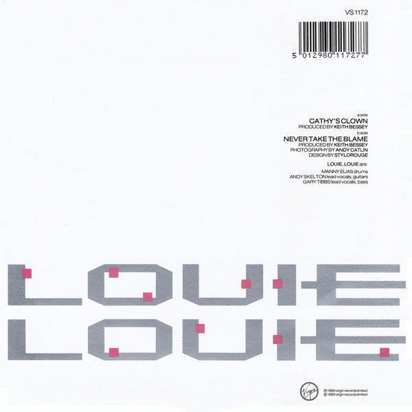 Louie Louie (7) : Cathy's Clown (7", Pap)