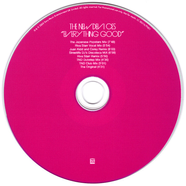 The New Devices : Everything Good (CDr, Promo)