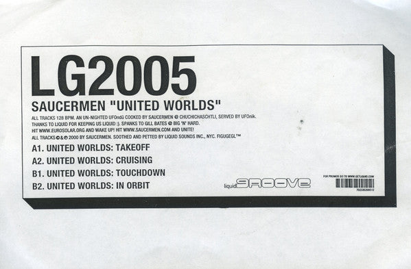 Saucermen : United Worlds (12", W/Lbl)