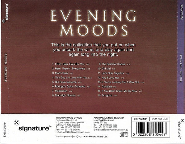 Unknown Artist : Evening Moods (Instrumental Songs Of Love) (CD, Comp)
