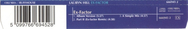 Lauryn Hill : Ex-Factor (CD, Single)