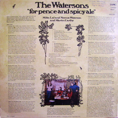 The Watersons : For Pence And Spicy Ale (LP, Album)