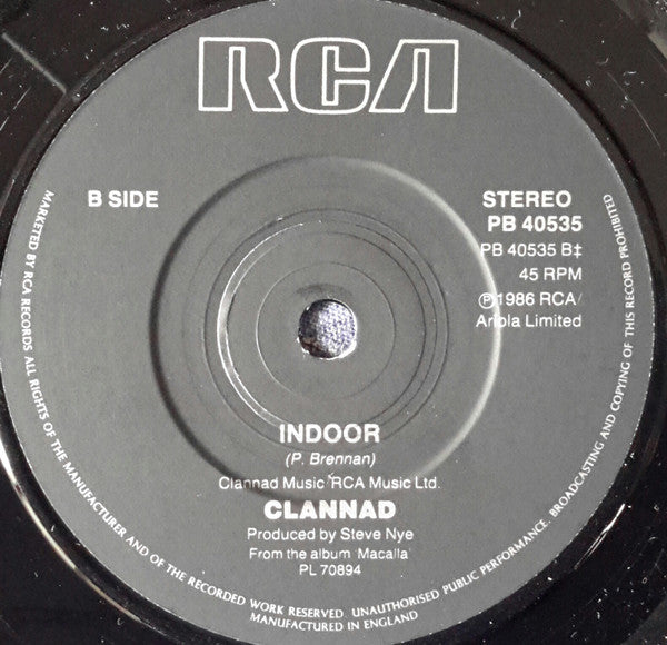 Clannad : In A Lifetime (7", Single, Pap)