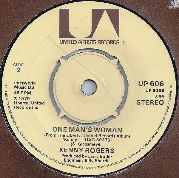 Kenny Rogers : You Decorated My Life  (7", Single)