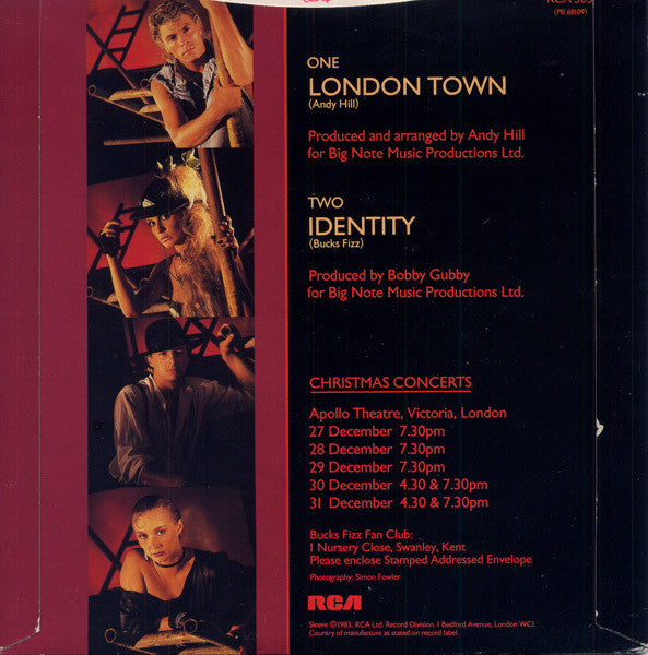 Bucks Fizz : London Town (7", Single)