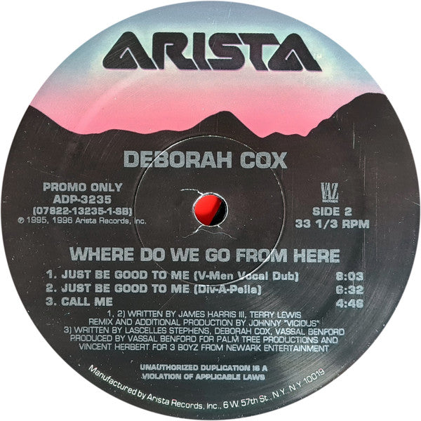 Deborah Cox : Where Do We Go From Here / Just Be Good To Me (Johnny's Vicious Mix) (12", Single, Promo)