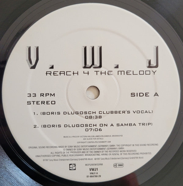 Victoria Wilson-James : Reach 4 The Melody (12")