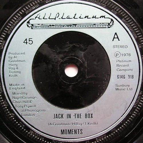 The Moments : Jack In The Box (7", Single)