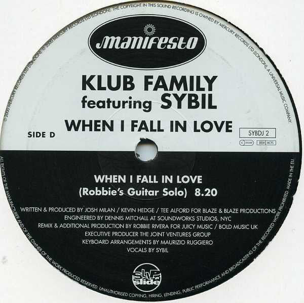 The Klub Family Featuring Sybil : When I Fall In Love (2x12", Promo)
