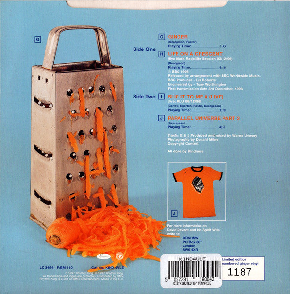 David Devant And His Spirit Wife : Ginger EP (7", EP, Ltd, Num, Bla)