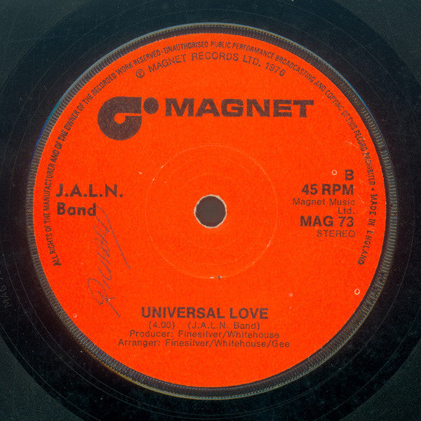 J.A.L.N. Band : Disco Music/I Like It (7", Single)
