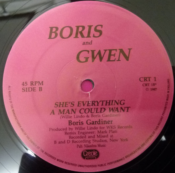 Boris Gardiner And Gwen Guthrie : Friends & Lovers (12")