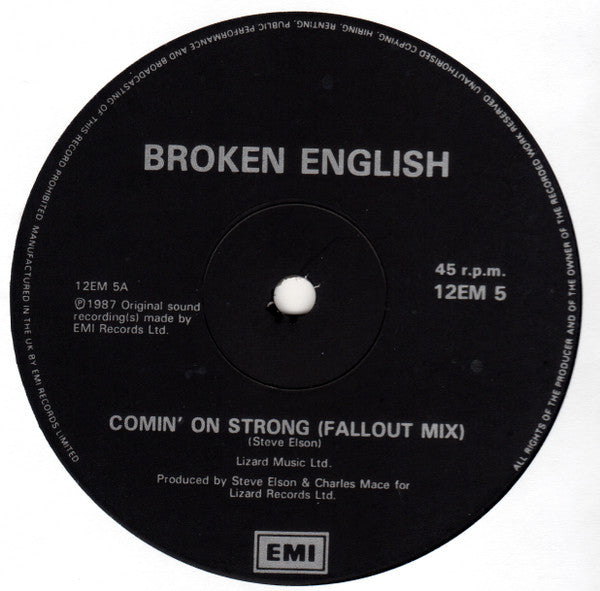 Broken English : Comin' On Strong (12")