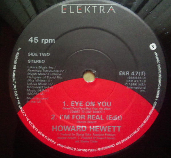 Howard Hewett : I'm For Real (12")