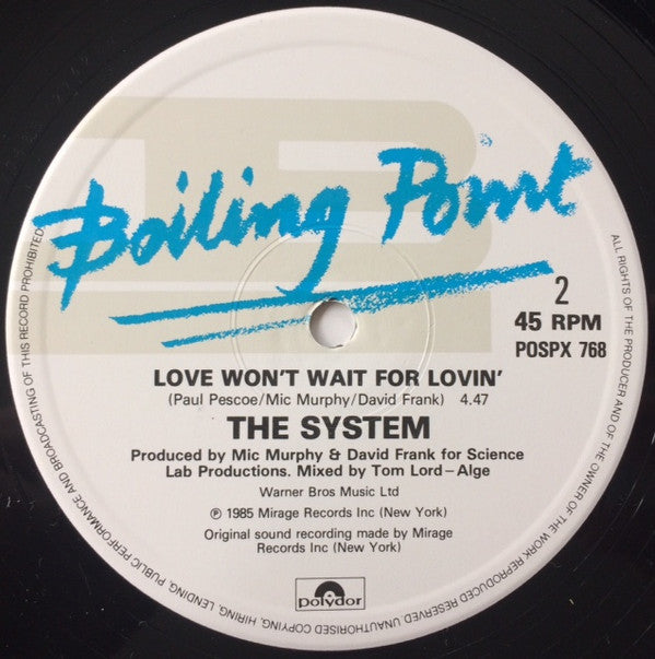 The System : This Is For You (12")