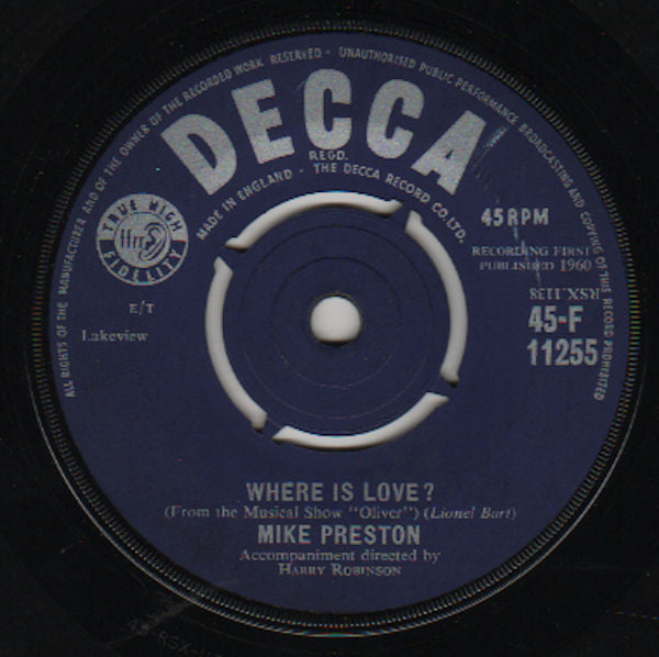 Mike Preston : I'd Do Anything (7")
