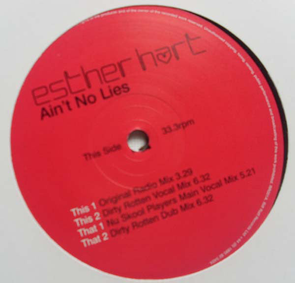 Esther Hart : Ain't No Lies (12")