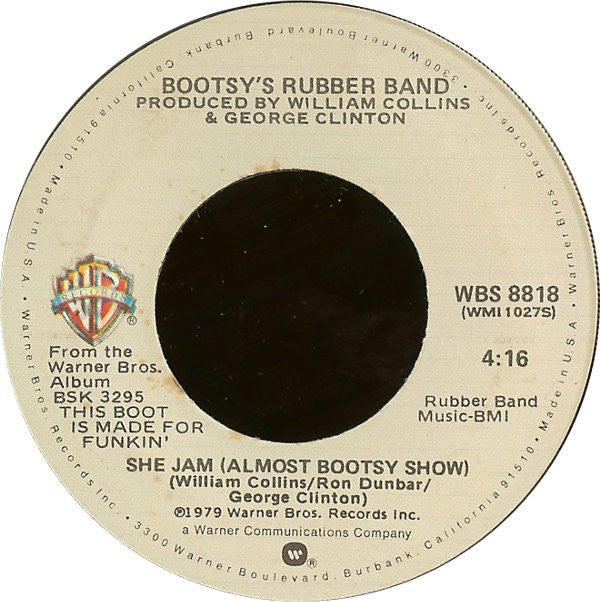 Bootsy's Rubber Band : Jam Fan (Hot) (7", Single, Win)