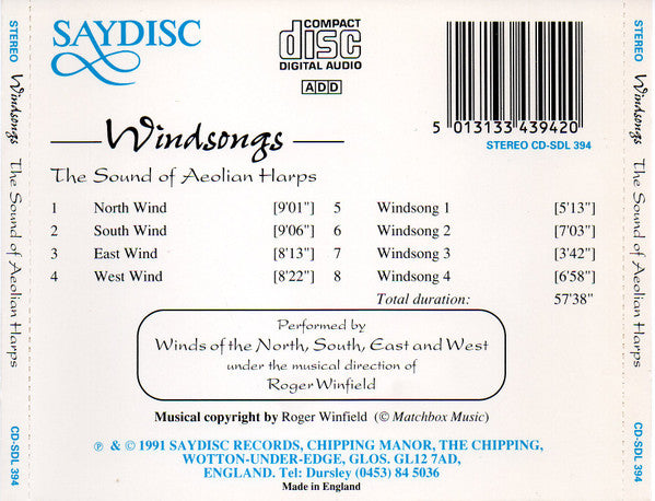 Roger Winfield : Windsongs - The Sound of Aeolian Harps (CD, Album)